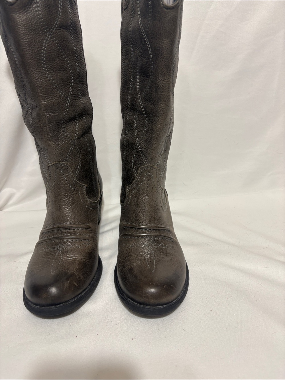 Nurture by Lamaze Dark Gray Tall Leather Heeled Boots